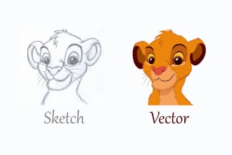 do vector tracing and convert your logo or sketch to vector