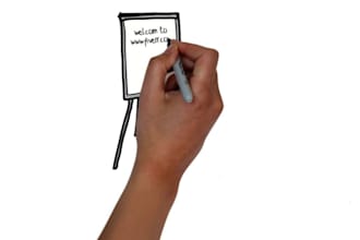 create 60 seconds eye ball grabbing hand drawn whiteboard animation original