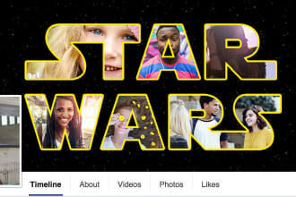 design anwesome star wars banner for youtube twitch discord