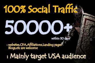 promote and drive 50k super targeted social traffic