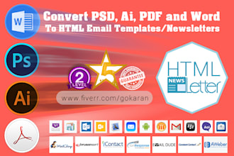 convert psd ai png and word to html email templates newsletters
