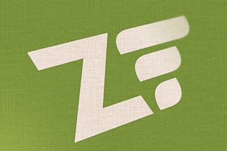 design a professional mockup LOGO to look like printed on canvas, be eco green
