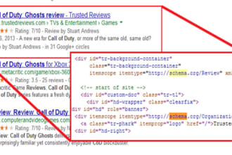 do schema markup, star rating for website rank high on google search