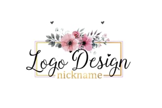 design you watercolor,feminine, signature logo