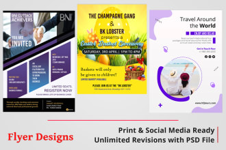 design amazing flyers, brochures, postcards in 12 hrs