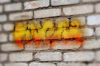 write your Text or Message in Graffiti Style on Wall or Wood