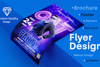 design professional and clean flyer for your business
