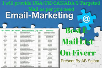 give you targeted usa,uk,canada mail list