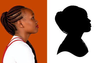 draw a silhouette of your portrait or a pet portrait