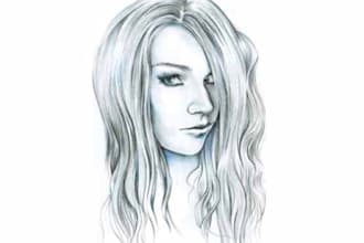 hand draw your portrait in pencil