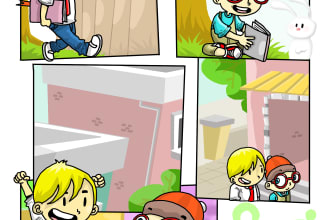 create 1 page comic for any kind of your project