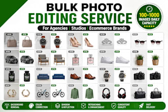 provide bulk photo editing service for agencies, ecommerce, and studios