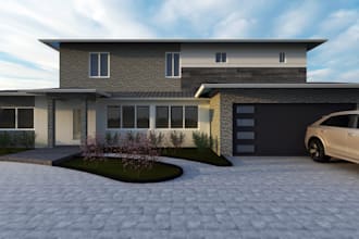 do sketchup elevation design 3d modeling and rendering