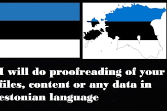 proofread your files and any content in estonian language