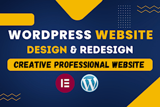 redesign wordpress website or design new wordpress website