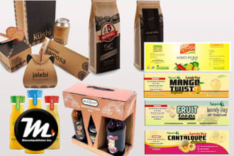 design amazon product packaging and 2d label