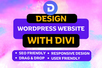 do divi website design or divi landing page