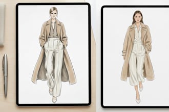 create professional fashion illustrations and custom textile motifs