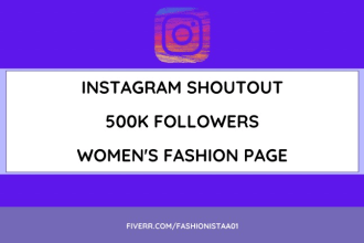 do promotion shoutout on my 500k instagram influencer page