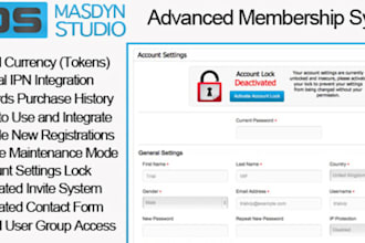install custom php membership system
