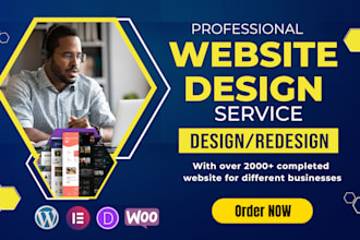 design modern and fully responsive website or web design