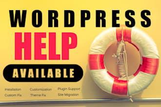 give you wordpress help and fix website errors quickly
