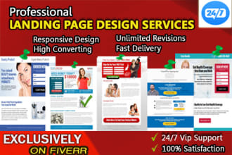 design mailchimp aweber getresponse landing or squeeze page