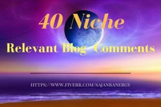 provide 65 niche relevant blog comment