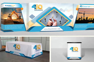 design professional backdrop or eye catching pop up banner for events