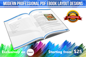 do a professional pdf ebook formatting and layout design