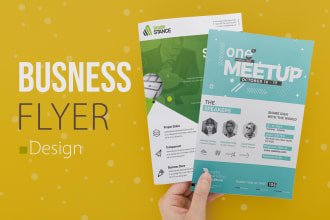 design an attractive poster, flyer or brochure for you