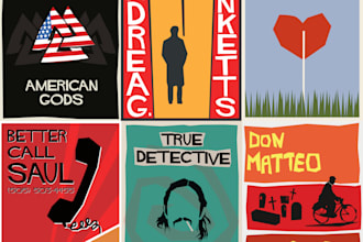design a cool saul bass inspired poster or illustration