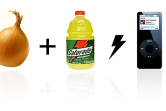 teach you how to Charge an iPod using electrolytes and an onion