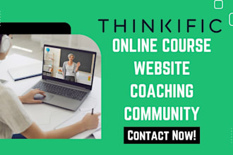 build thinkific website for your online course and community