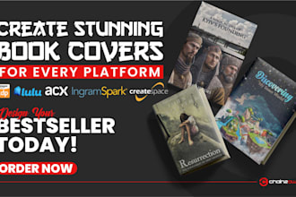 do any kind of book cover, ebook cover, kindle book etc