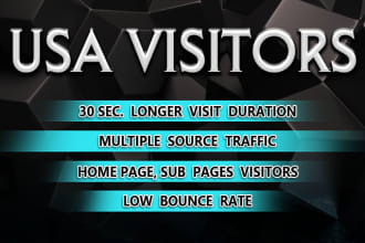 send low bounce organic web traffic, from USA