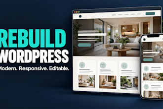 rebuild wordpress website with a modern responsive design