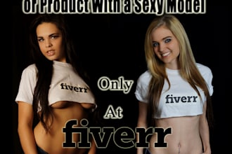 photograph your t shirt or product  with a sexy model