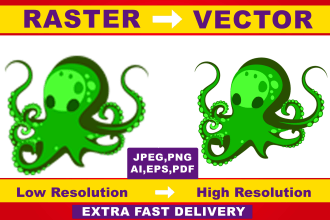 convert  logo image recreate to vector trace