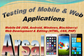 test android, iphone, and web apps