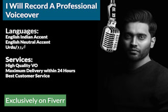 record a professional HQ english documentary voiceover