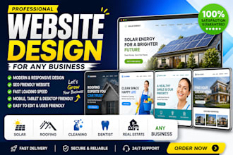quickly create cleaning plumbing dentist solar real estate, any business website