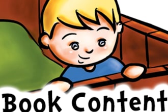 draw a book content illustration