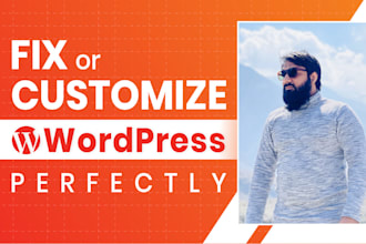 fix wordpress issues or do wordpress customization