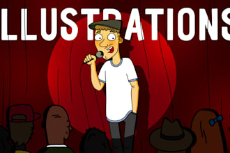 draw a cartoon illustration