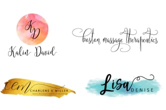 design beautiful watercolor signature logo of your name