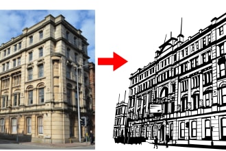 do vector tracing line art from any picture or photo