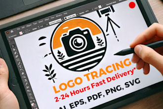 redraw, convert logo to vector, vector tracing, jpg to vector