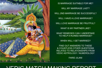 do a match making report using vedic astrology or numerology