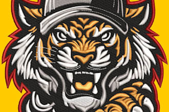custom embroidery digitizing in dst pes jef hus for caps